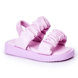 FR1 Children's Sandals With Ribbed Violet Sweetness
