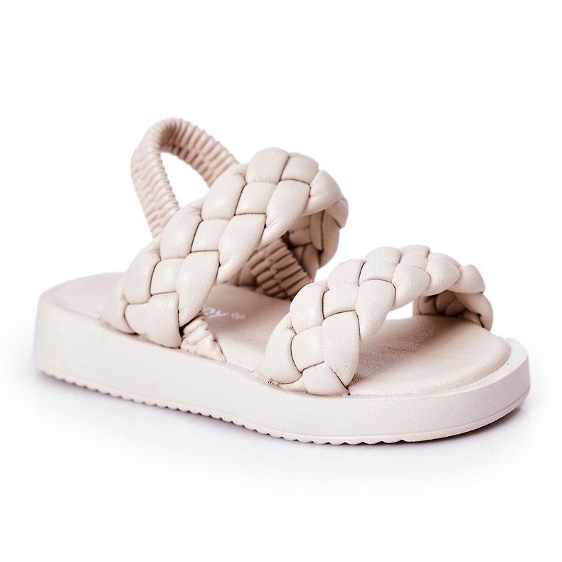 FR1 Children's Sandals With Ribbed Beige Cutie-Pie