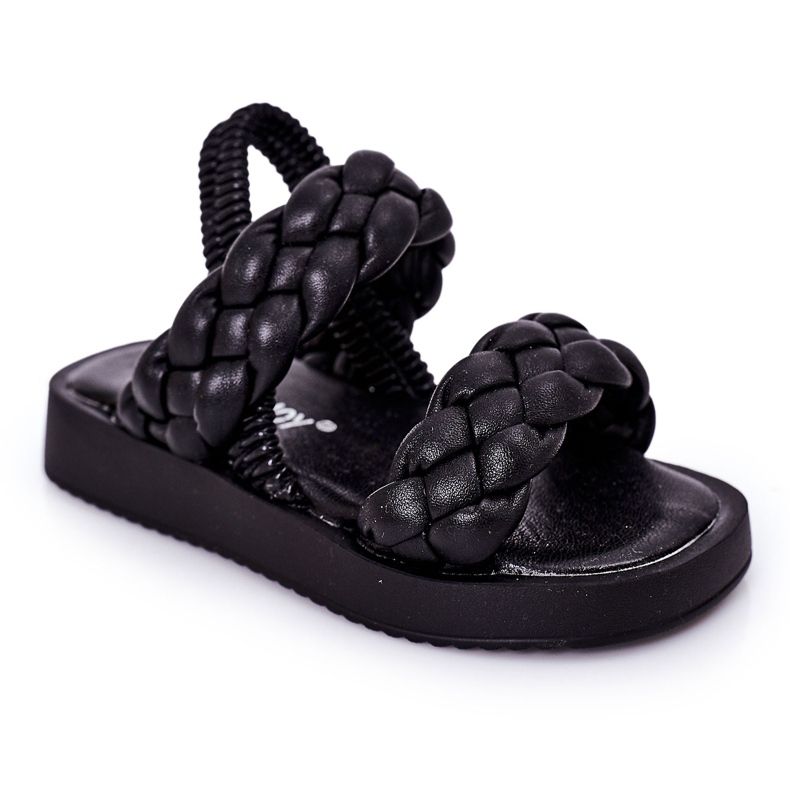 FR1 Children's Sandals With Ribbed Black Cutie-Pie