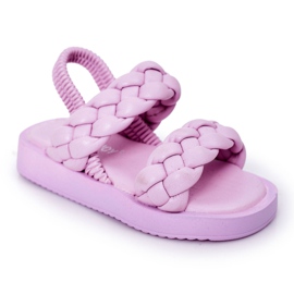 FR1 Children's Sandals With Ribbed Violet Cutie-Pie purple