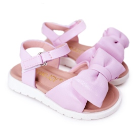 FR1 Children's Sandals With A Bow Violet Abbie purple