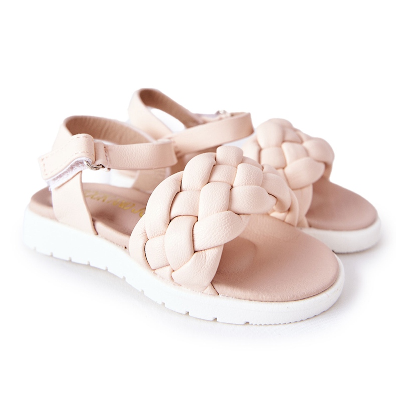 FR1 Children's Sandals With Braided Pink Adella FR1 Children's Sandals With Braided Pink Adella