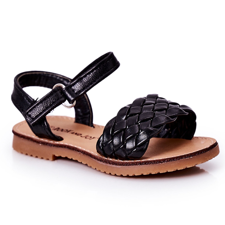 Children's Sandals With Braided Black Bailly Children's Sandals With Braided Black Bailly