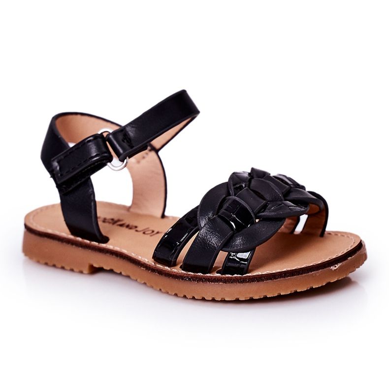 Children's Sandals With Snake Pattern Black Baxlee Children's Sandals With Snake Pattern Black Baxlee