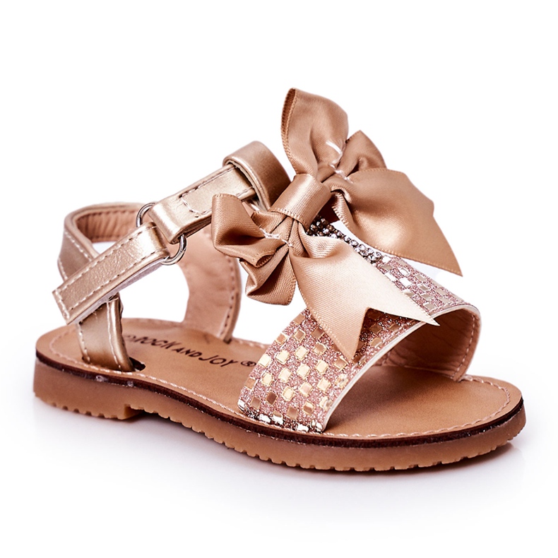 FR1 Children's Sandals With A Bow Golden Beebee