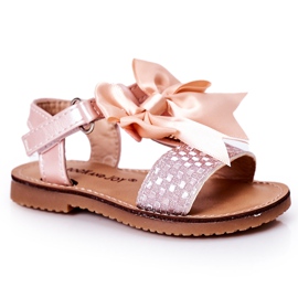 FR1 Children's Sandals With A Bow Pink Beebee