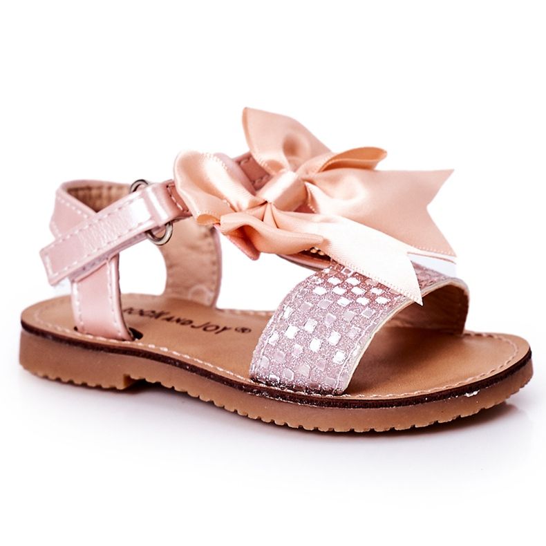 FR1 Children's Sandals With A Bow Pink Beebee