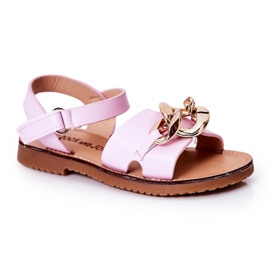 FR1 Children's Sandals With Chain Violet Buffy