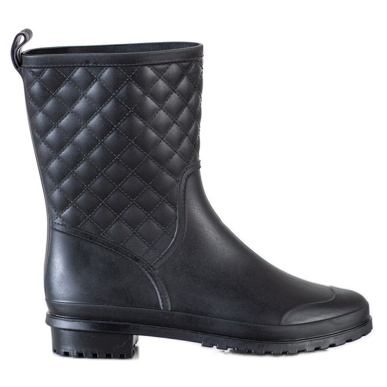 SHELOVET Quilted Wellies black