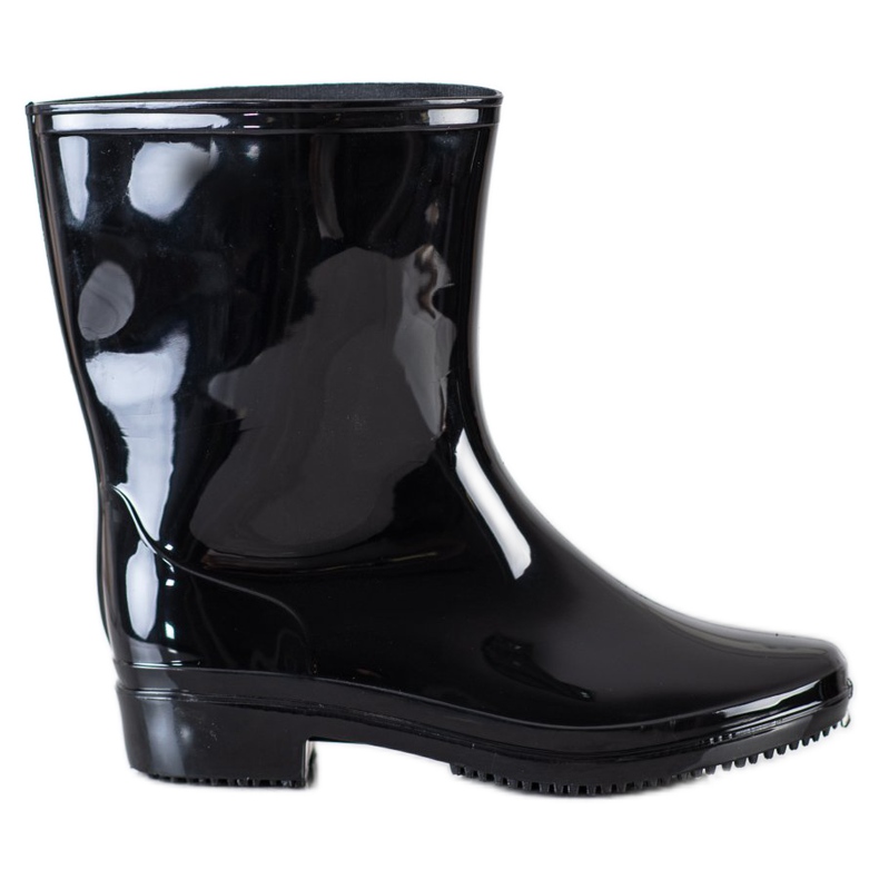 SHELOVET Classic lacquered rain boots black