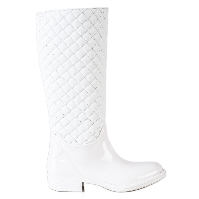 SHELOVET High, quilted galoshes white SHELOVET High, quilted galoshes white