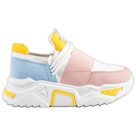 SHELOVET Colorful Sneakers On The Platform white multicolored SHELOVET Colorful Sneakers On The Platform white multicolored