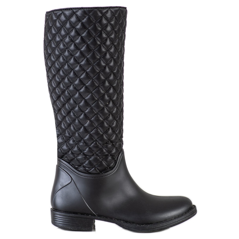 SHELOVET High, quilted galoshes black