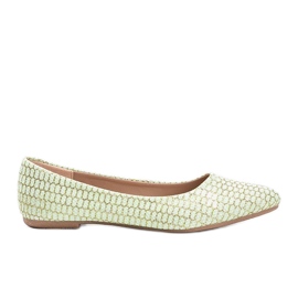 Green shiny Rios ballerinas Green shiny Rios ballerinas