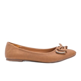 Camel ballerinas with Best of bow brown