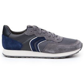 Geox U Vincit BM U845VB-02214-C1F4R shoes navy blue grey Geox U Vincit BM U845VB-02214-C1F4R shoes navy blue grey