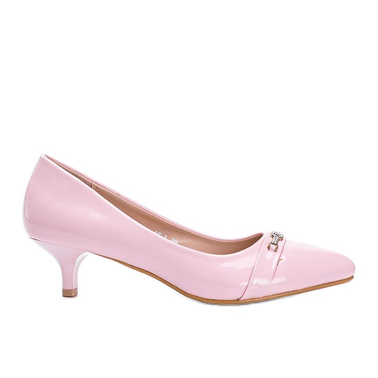 Pink low heels deals shoes