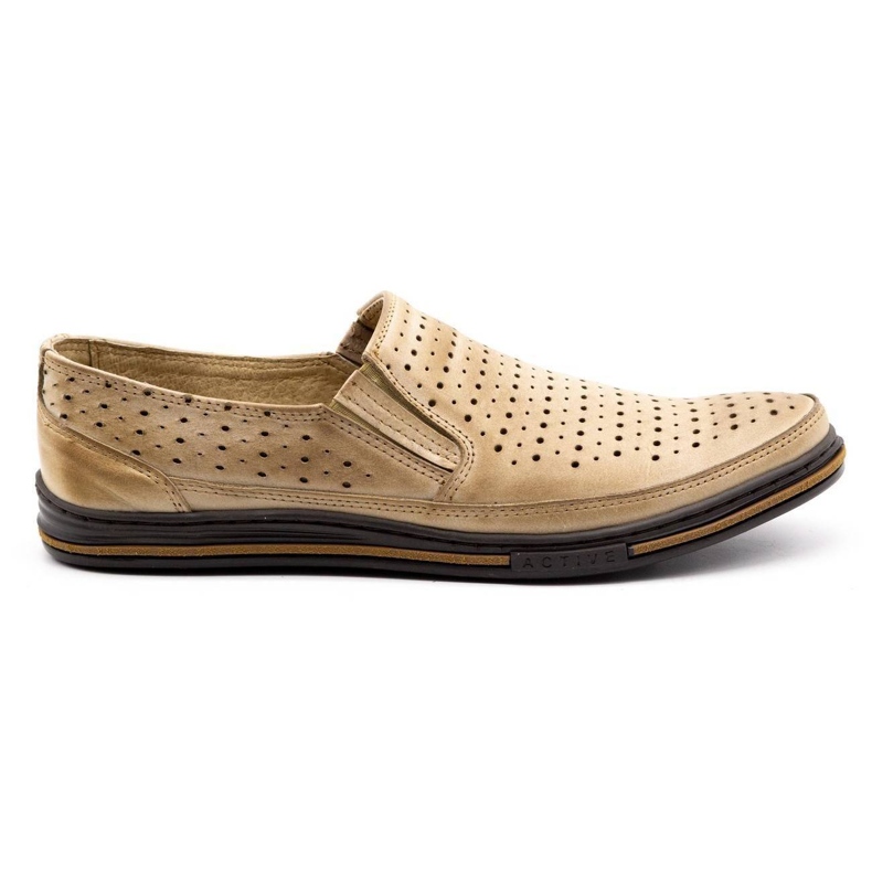 Polbut Men's openwork shoes 2107P beige