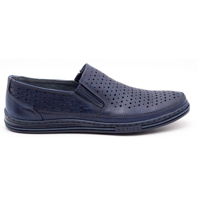 Polbut Men's openwork shoes 2107P navy blue
