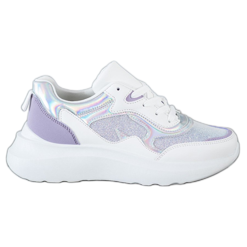 Sweet Shoes Sneakers With Glitter white violet