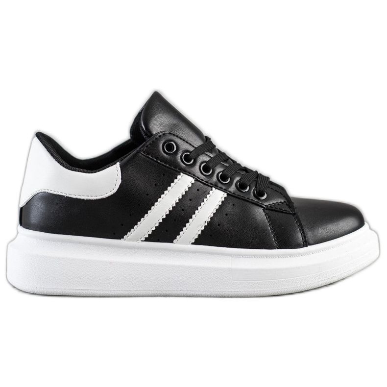 SHELOVET Classic Sneakers With Stripes black