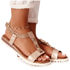 PE1 Flat Sandals With Milton Copper Ornaments