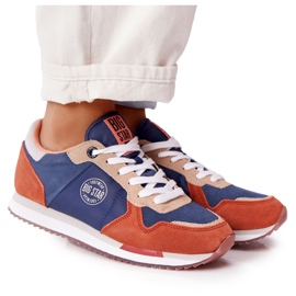 Women's Sport Shoes Memory Foam Big Star HH274567 Blue-Orange