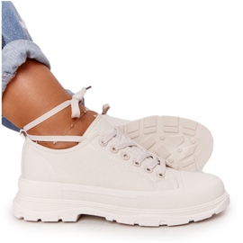 Women's Sneakers Beige Travel Time On Large Soles