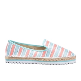 Ottawa blue striped espadrilles pink