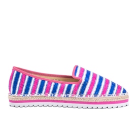 Ottawa pink striped espadrilles navy blue