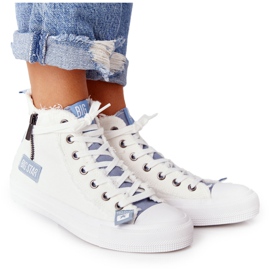 Women's High-top Sneakers Big Star HH274160 White blue Women's High-top Sneakers Big Star HH274160 White blue