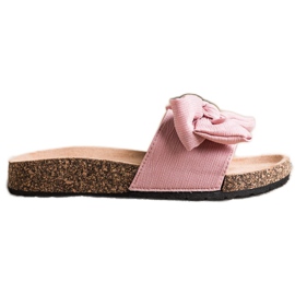 SHELOVET Slippers With A Bow pink