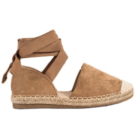SHELOVET Fashionable Tying Espadrilles brown SHELOVET Fashionable Tying Espadrilles brown