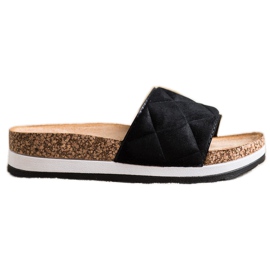 Comer Comfortable Slippers On The Platform black Comer Comfortable Slippers On The Platform black