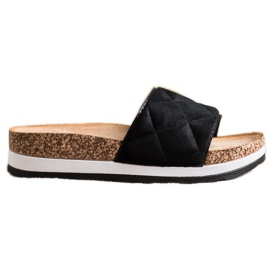 Comer Comfortable Slippers On The Platform black