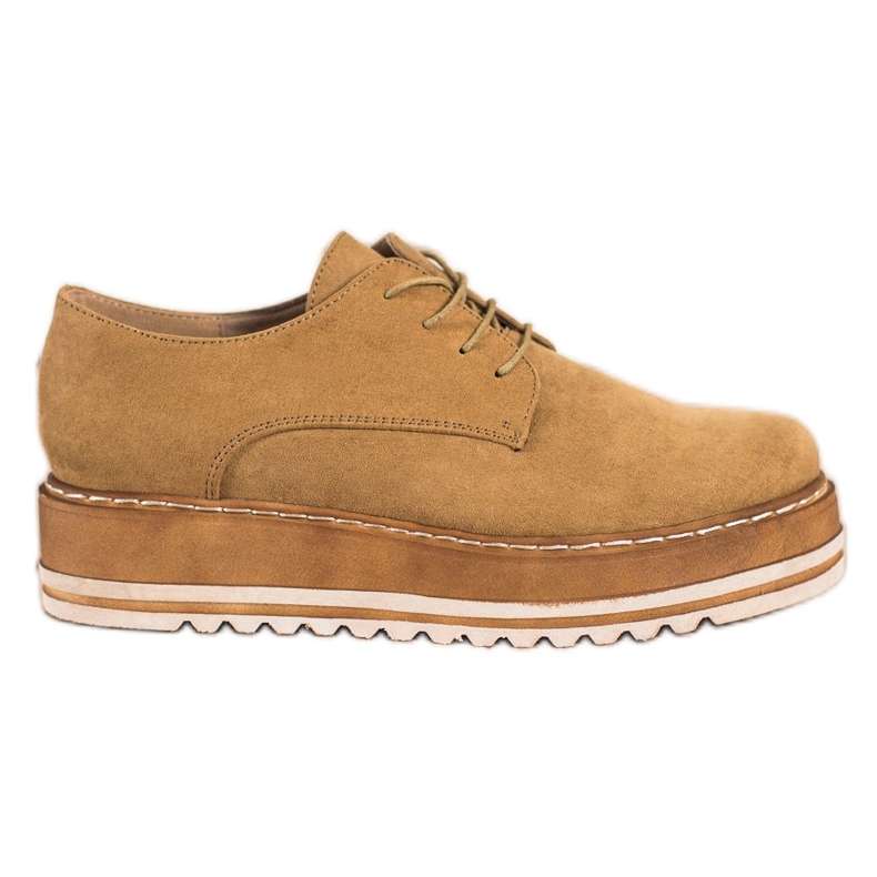 Corina Suede shoes on the platform brown