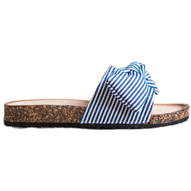 Vinceza striped sandals white blue Vinceza striped sandals white blue