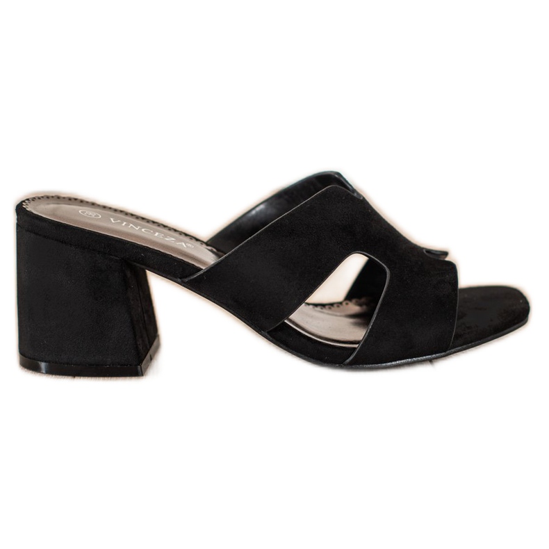 VINCEZA Slippers black VINCEZA Slippers black