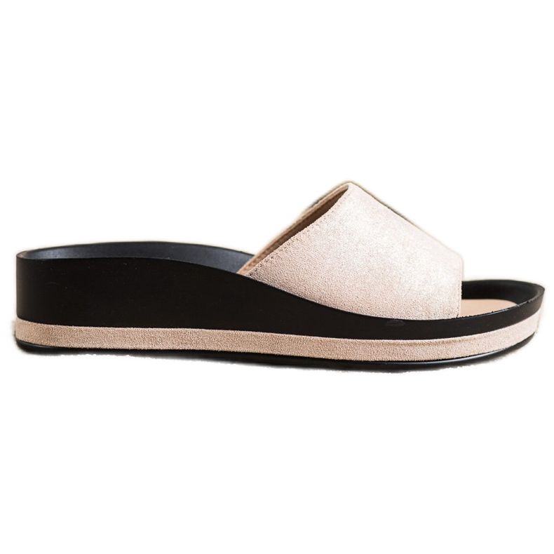Casual VINCEZA slippers beige Casual VINCEZA slippers beige