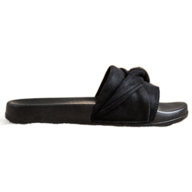 Comfortable suede Vinceza slippers black