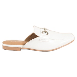 SHELOVET Elegant Slippers With Ornament white SHELOVET Elegant Slippers With Ornament white