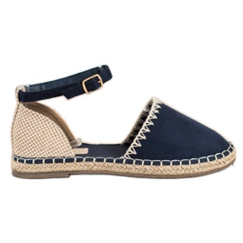 Goodin Navy Espadrilles With Suede beige navy blue blue