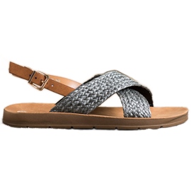 SHELOVET Comfortable Braided Sandals black SHELOVET Comfortable Braided Sandals black