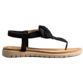 SHELOVET Flip-Flops Sandals With A Bow black