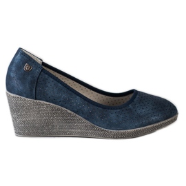 Goodin Light Wedge Pumps navy blue blue