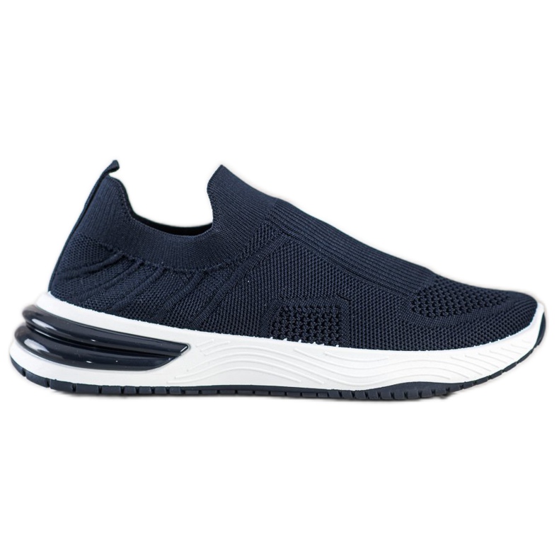 SHELOVET Openwork Slip-on Sneakers navy blue blue