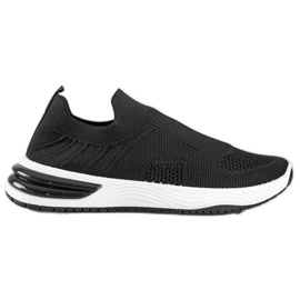 SHELOVET Openwork Slip-on Sneakers black