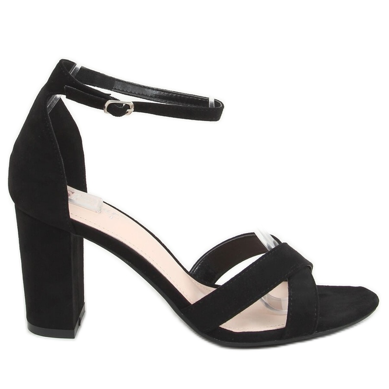 Black high-heeled sandals NF-63P Black Black high-heeled sandals NF-63P Black