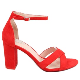 Red high-heeled sandals NF-63P Red Red high-heeled sandals NF-63P Red