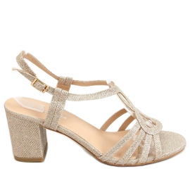 Gold high-heeled sandals A3083 Gold golden